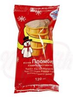  Ice cream "Plombirs" i en v�ffla cup 
