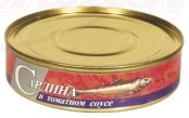 Sardiner i tomatss "Bering", 160g