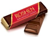 Mrkchoklad "Roshen" med fyllning, 43g