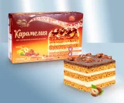 Honungst�rta "Karameliya" med karamell och n�tter, 400g