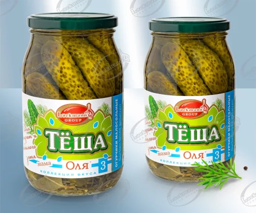 Inlagda gurkor "Olya", 880g