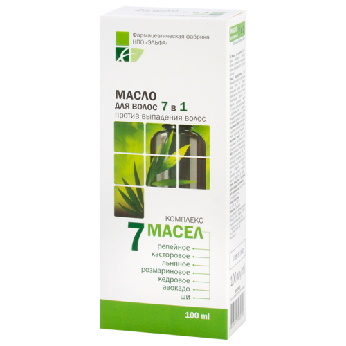 Hårolja 7 i 1 "Elfa Farm" -komplex med 7 oljor, mot håravfall, 100 ml