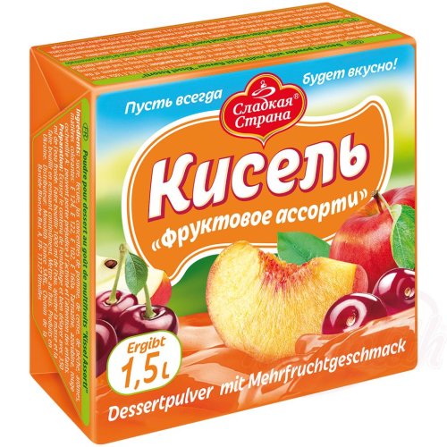 Dryck (fruktkrm), pple, krsbr, persika, 225g