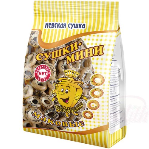 Sushka mini "Nevskaja" med vallmofrn, 200g