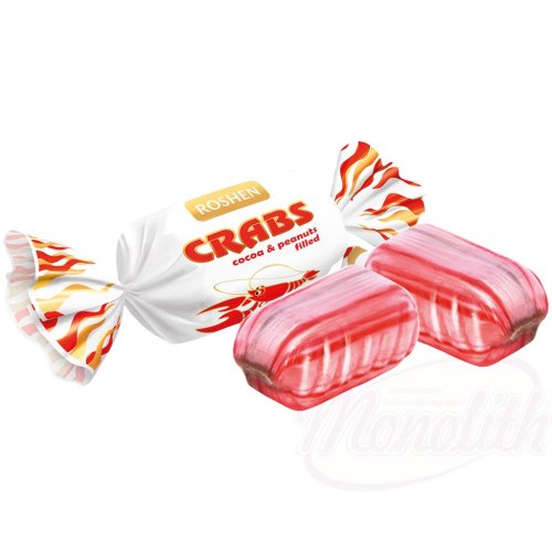 Karamell  "Roshen Crabs"  med choklad/jordntter, 200g