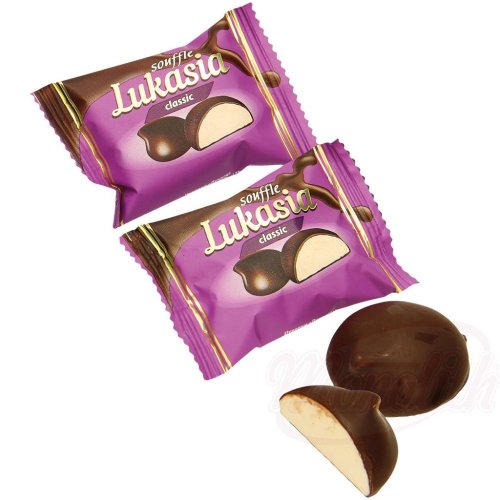 Godis "Lukasia souffle" med vaniljsmak, 200g