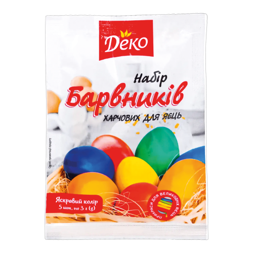 �ggf�rg, 5 f�rger (r�d, orange, gul, gr�n, bl�), 25 g