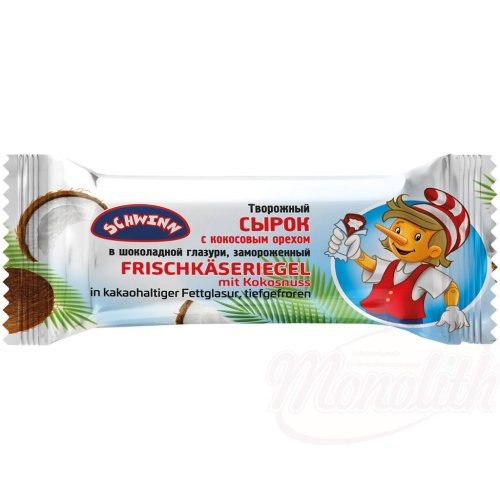 Творожный сырок с кокосовым орехом в шоколаде, 45g (10 шт)