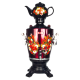 Elektrisk samovar p 3,2 L med tekanna (H37cm D26cm)